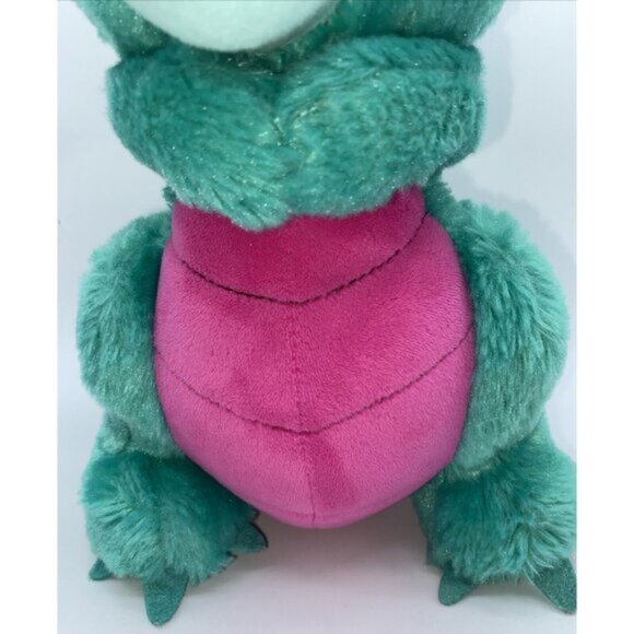 Hallmark Misty The Dragon Plush Stuffed Animal Green Pink Yellow Horns 11 inches - Picture 3 of 12